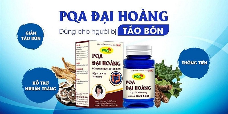 PQA Đại Hoàng - Dược Phẩm Đông Y Cho Người Bị Táo Bón, Điều Hòa Tiêu Hóa, Nhuận Tràng Hiệu Quả