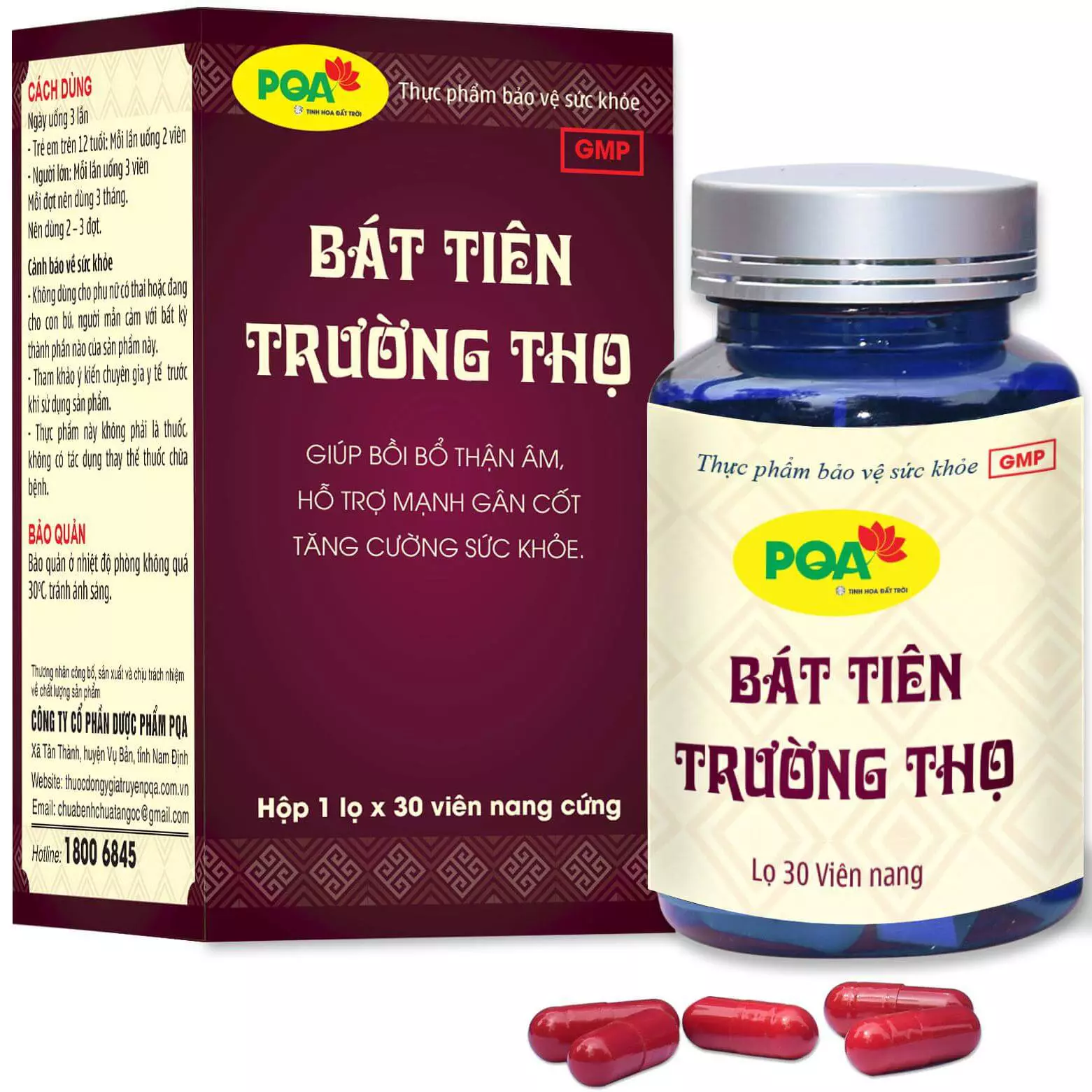PQA Bát tiên trường thọ (viên nang)