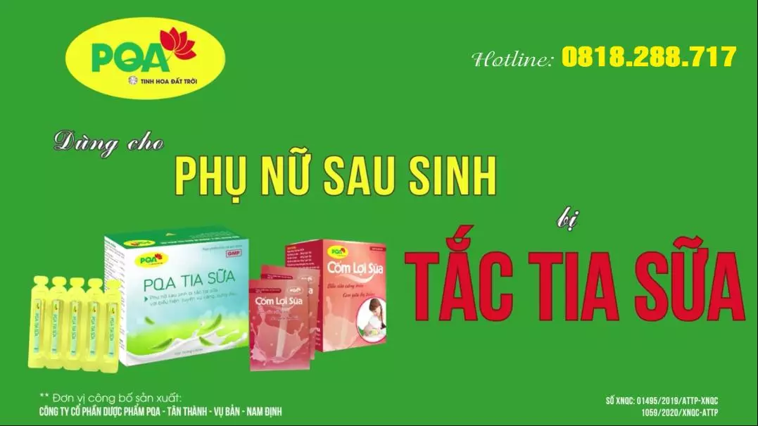 PQA Tia Sữa | Dùng cho Phụ Nữ Sau Sinh bị Tắc Tia Sữa